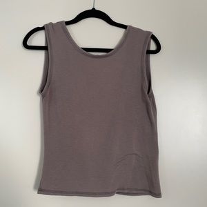 Gray/Purple Open Back Tank